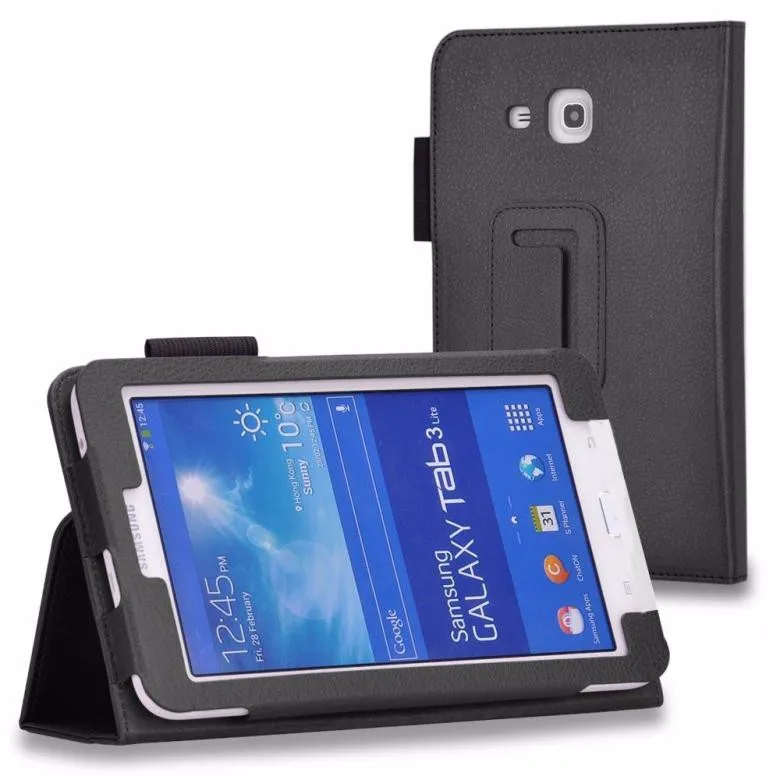 Лидер продаж чехол книжка Lichee из искусственной кожи с подставкой для Samsung GALAXY Tab 3