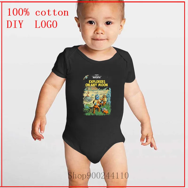 

Infant Bodysuits baby jumpsuit summer romper girl boy Tintin Explorers on any Mooncotton suit newborn rompers baby products