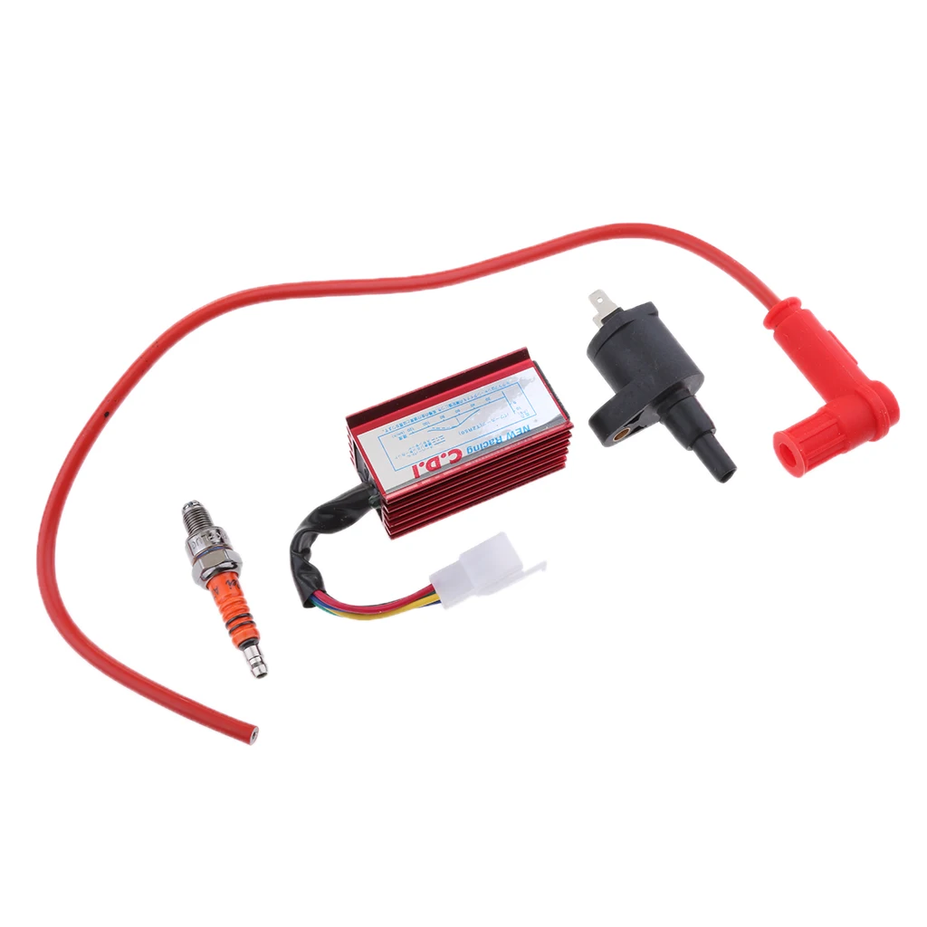 Высокопроизводительная катушка зажигания + Свеча A7TC 5 штифтов CDI Коробка для