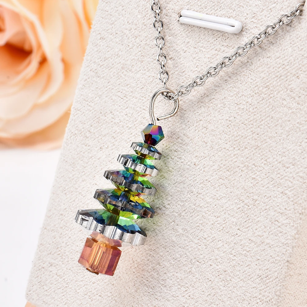 Новинка 2019 модное креативное ожерелье с подвеской в виде рождественской елки