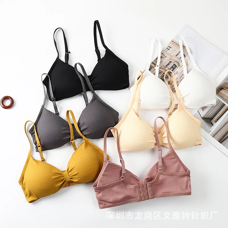 

Thin Shoulder Straps Cross-beautiful Back Chest-wrapped Tube Top Silk Protein V-neck Sports Underwear Without Rims