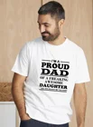 Мужская футболка с принтом надписи я гордый папа дочери, футболки для папы, графические футболки с коротким рукавом и круглым вырезом, Повседневная футболка в стиле Харадзюку, мужская одежда