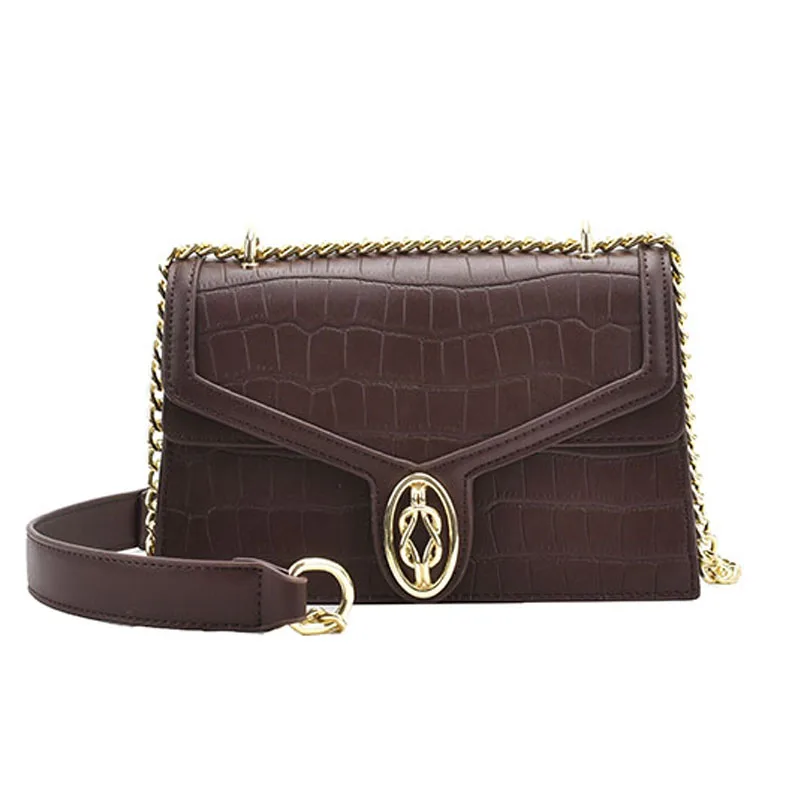 

Модные женские сумки высокого качества, однотонные женские сумки через плечо из крокодиловой кожи трапециевидной формы, кошельки и сумочки...