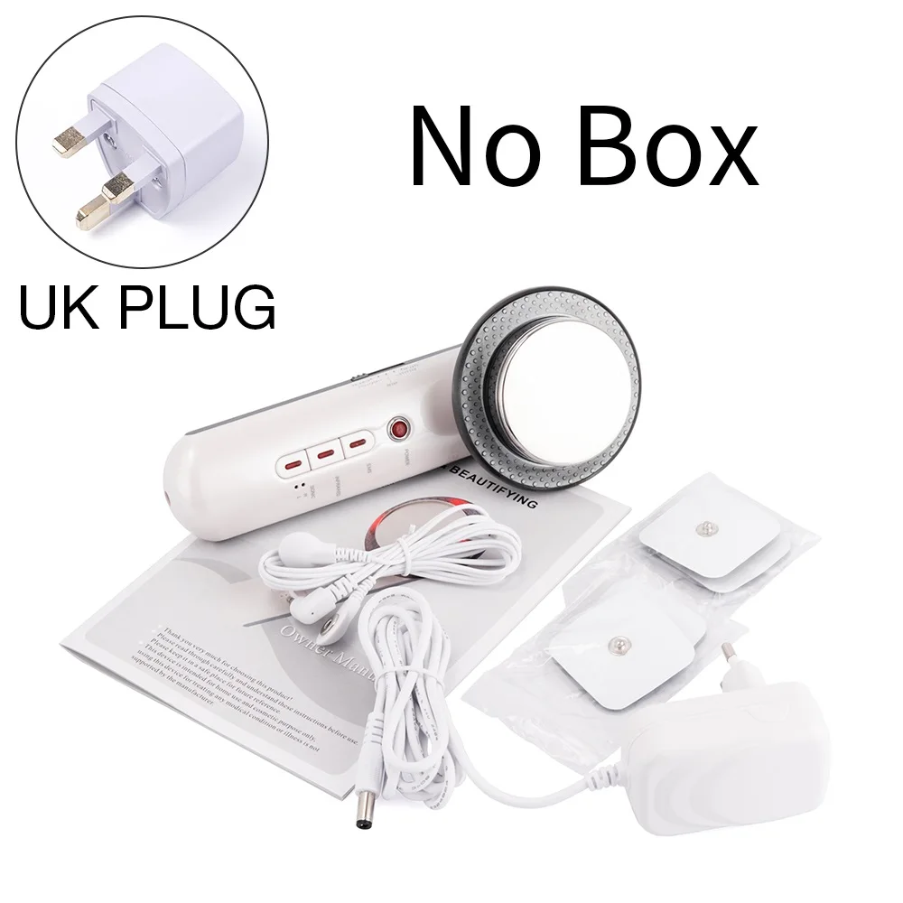 UK PLUG WITHOUT BOX Ультразвуковая кавитация EMS сжигатель жира тело похудение массажер потеря веса машина с пластырем Липо антицеллюлитный гальванический инфракрасный - Цвет: UK PLUG WITHOUT BOX
