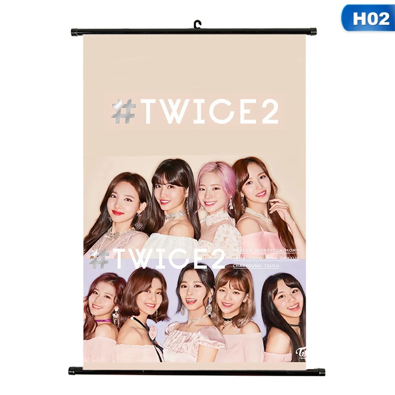 H02 1 шт. К-поп два раза японский альбом TWICE2 Висячие рисунки на фото стены прокрутки плакат Канцелярский набор - Цвет: H02