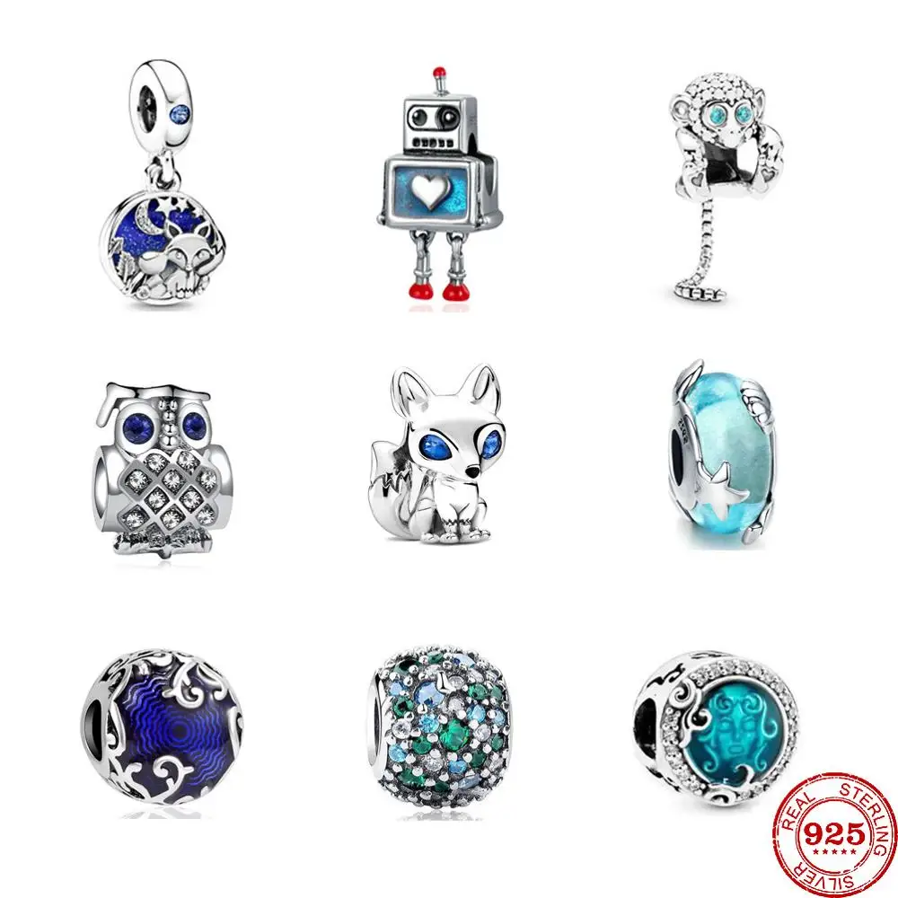 Бусина-Шарм робот из серебра 2021 пробы для браслета | Украшения и аксессуары