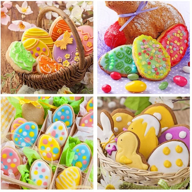 5 Pieces Cookie Cutters Easter Set Stainless Steel Biscuit Cookies |