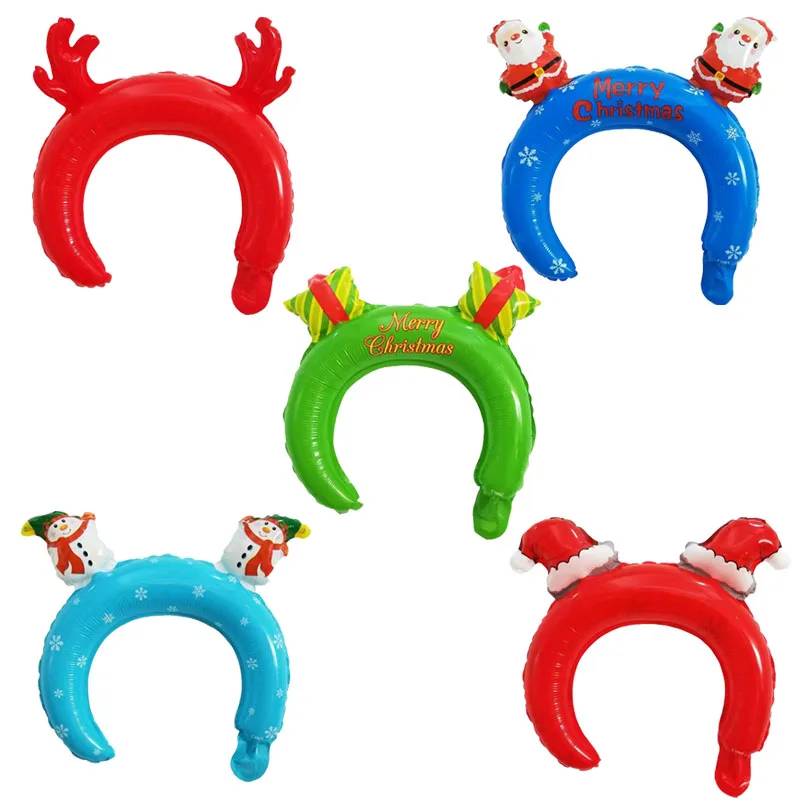 5 шт. Воздушные шары Рождество застежка для волос баллон Санта Клаус Снеговик