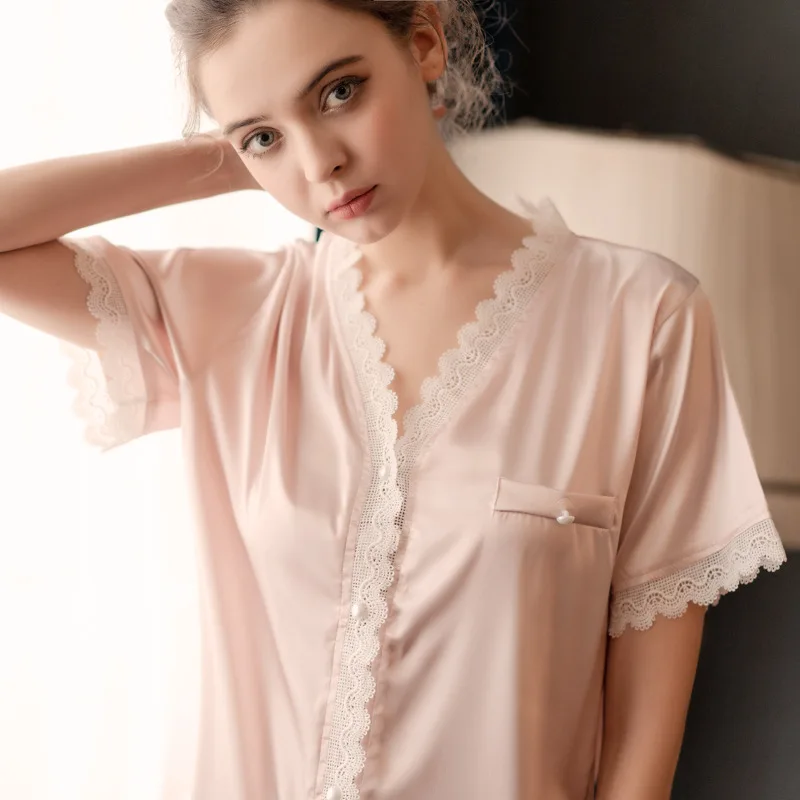 Пижамный комплект Женский в ретро стиле Милая роскошная кружевная Пижама