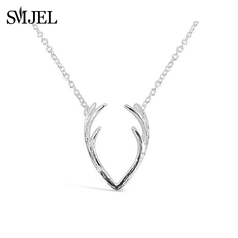 Женское Ожерелье SMJEL с двойными кольцами Модная бижутерия на каждый день