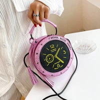 funny fashion round small bags for women 2021 new trend purses and handbags luxury designer cute leather shoulder bag ladies