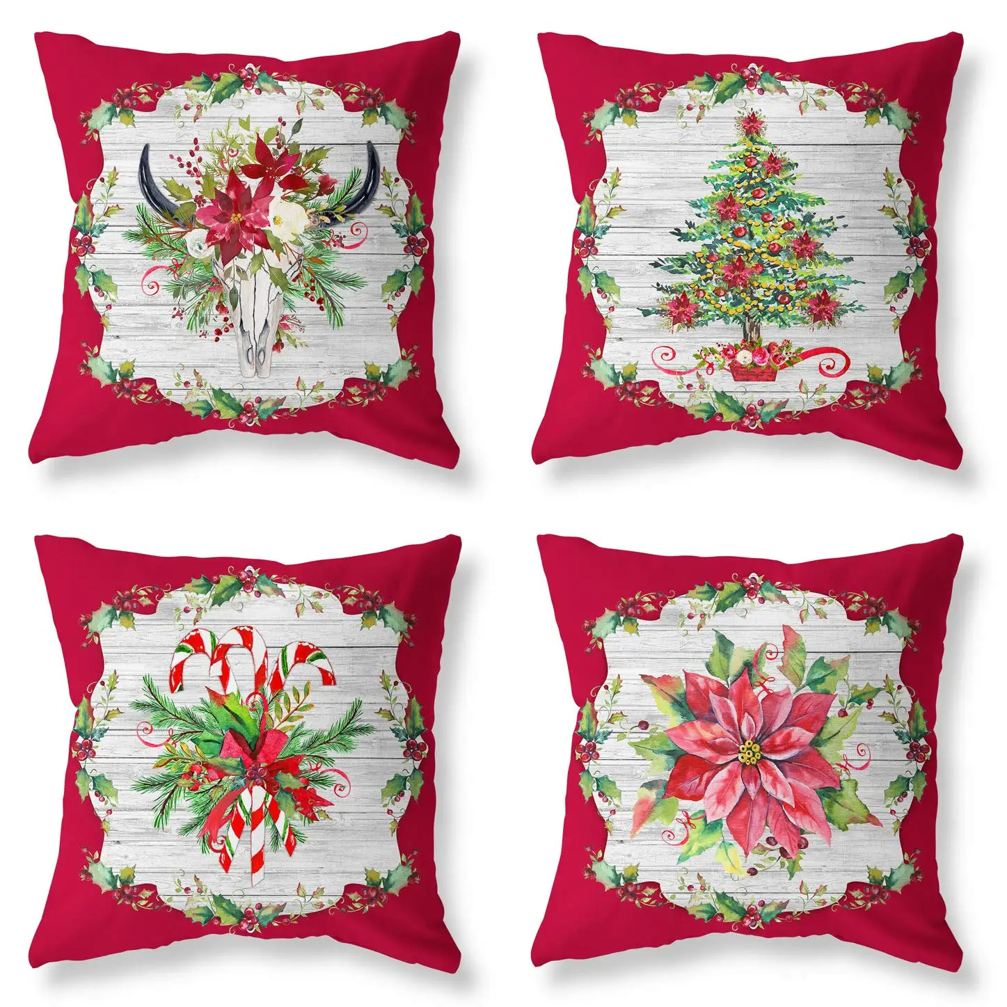 Christmas festive linen pillowcase living room sofa cushion cover home decoration holiday series throw pillows | Дом и сад