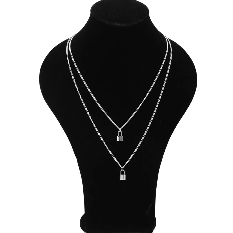 Женское Ожерелье цепочка из нержавеющей стали с подвеской замком|Цепочки| |