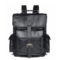 new retro mens backpack imported first layer cowhide mens bag leather backpack computer rucksack