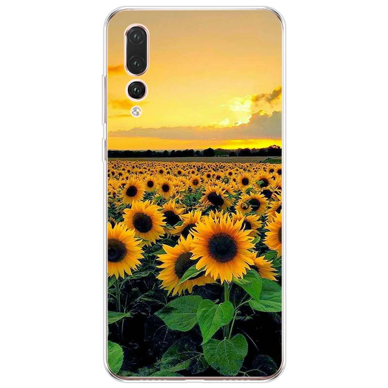 Чехол с подсолнухами для Huawei P9 P10 P20 PLUS P30 PRO P8 lite P smart|Бамперы| |