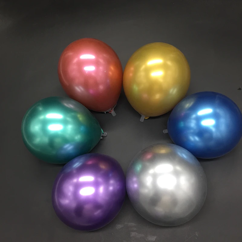 30pcs Chrome Balloons Latex Air Helium Balloon Wedding Birthday Party Metallic Valentine's Day Inflatable | Дом и сад