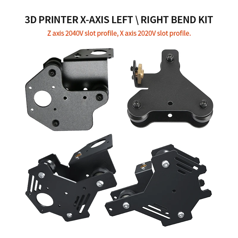 3D piezas de la impresora del eje X montaje de Motor soporte derecha/izquierda eje X frente/espalda montaje de Motor placa con ruedas para CR-10 Ender-3 S4/S5