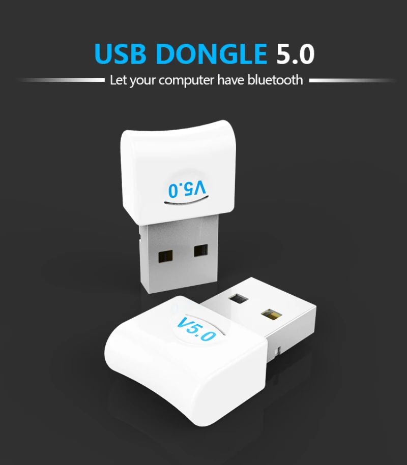 USB Bluetooth-адаптер совместимый с ПК 5 0 для компьютерного динамика Беспроводной Wi-Fi