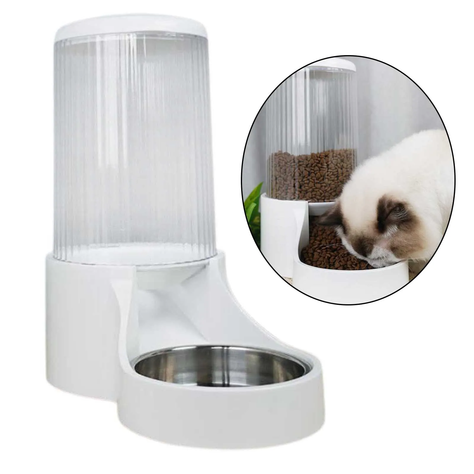 

Автоматическая миска-Кормушка для собак и кошек, емкость с питьевой водой 2,7 л, емкость для медленного кормления котят, дозатор воды