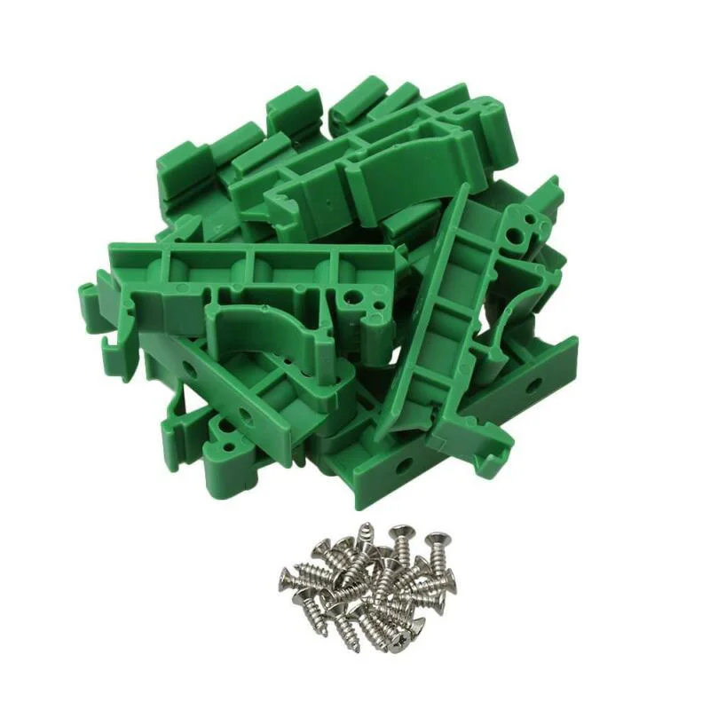 

5 Set 1.3 Cm DRG-01 PCB DIN 35 Rail Adapter Circuit Board Mounting Bracket Mount Holder Screws Or DIN 35 Mounting Rails