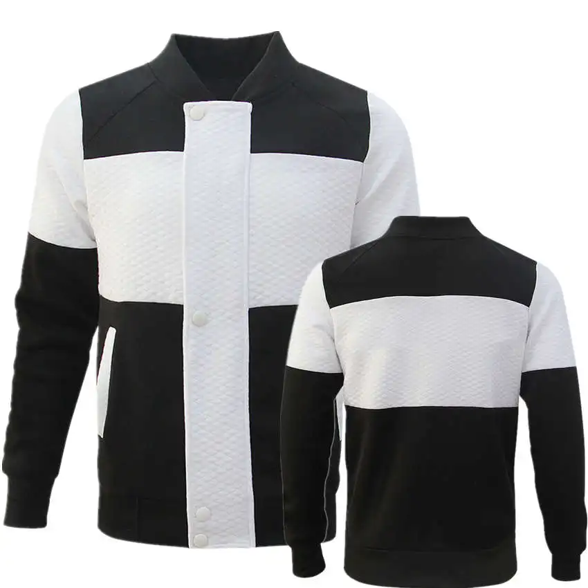 

2021 New Men's Plaid Jacket Stitching Zipper Stand-Up Collar Casual Fashion Sportswear Top