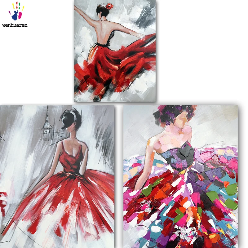 DIY картинки для раскраски по номерам с цветами чудесная танцевальная картина