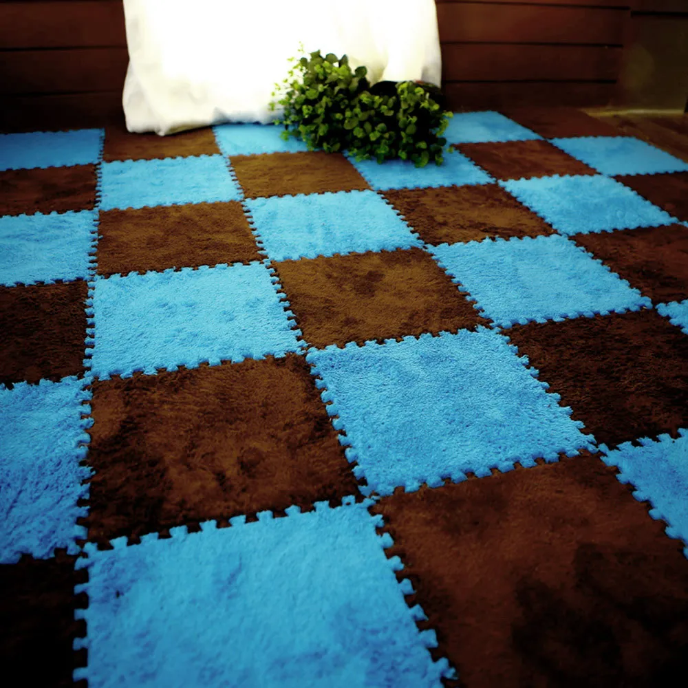1 шт. Коврик пазл ворсистый бархатный коврик из вспененного этилвинилацетата