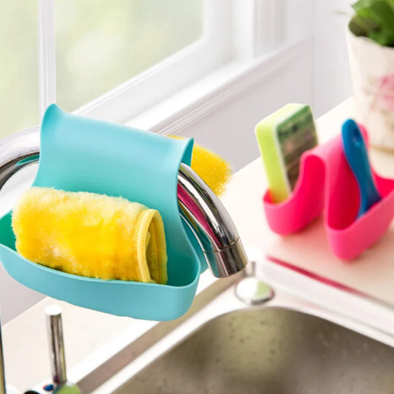 Juneiour висячая дренажная корзина Ванная комната для хранения полки для хранения инструментов держатель для губок на кухню хранения шкаф-органайзер для кухни, Прямая поставка