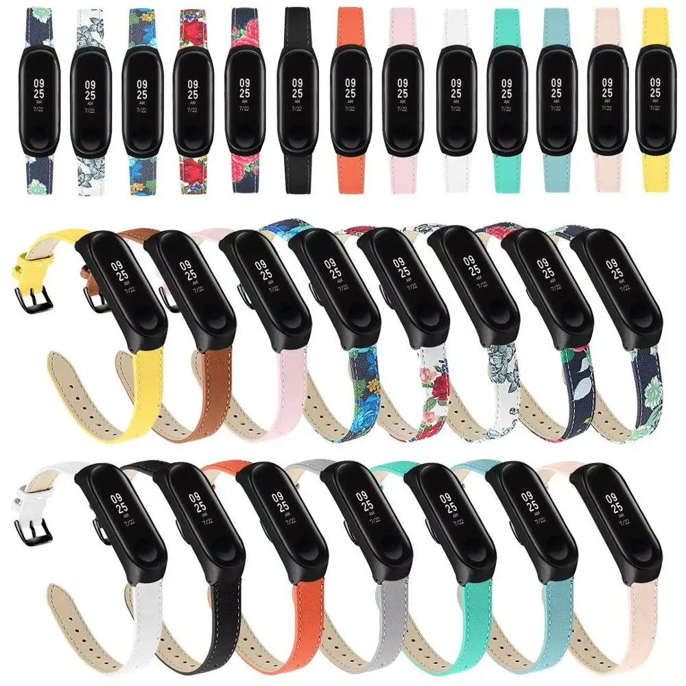 Joyozy Новые Кожаные Ремешки для наручных часов ремешок бизнес xiaomi mi band 3 ремешок кожаный браслет регулируемый Замена для xiao mi