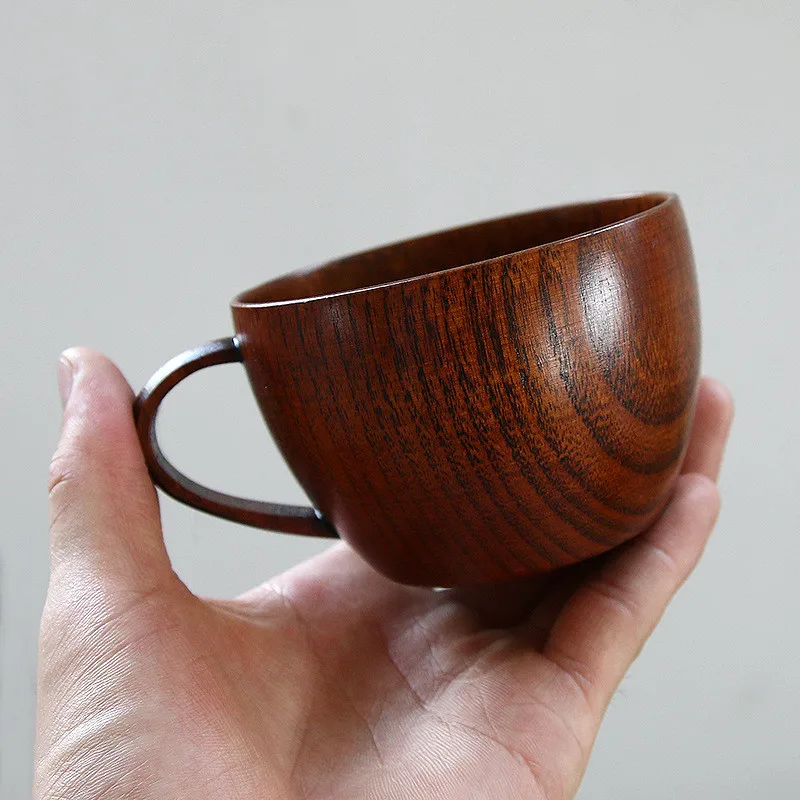 

Natural Jujube Wood Cup Japanese Teacup Wooden Coffee Beer Tea Juice Milk Mugs Handmade Goblet Kitchen Drinkware Home Decoration