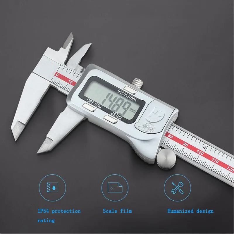 Электронный цифровой штангенциркуль из нержавеющей стали ЖК-дисплей 150 мм