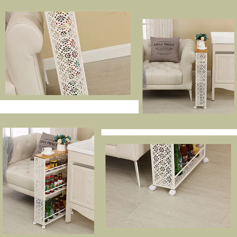 

Nordic wrought iron kitchen shelf floor multi-layer vegetable and fruit storage rack home kitchen stuff storage rack