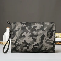 harajuku fashion mens clutch bag camouflage pu leather shoulder bag mens clutches handbag wallet man envelope bag crossbody bag