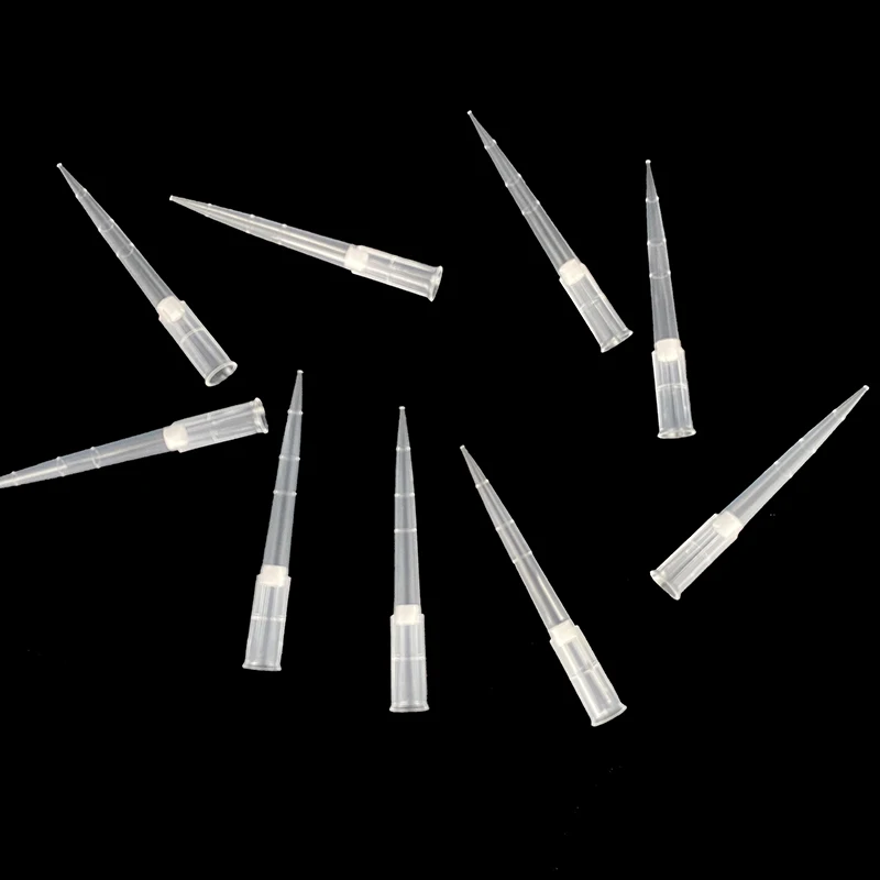 Прозрачные наконечники для пипетки с фильтром в коробке 200 мкл очень длинные