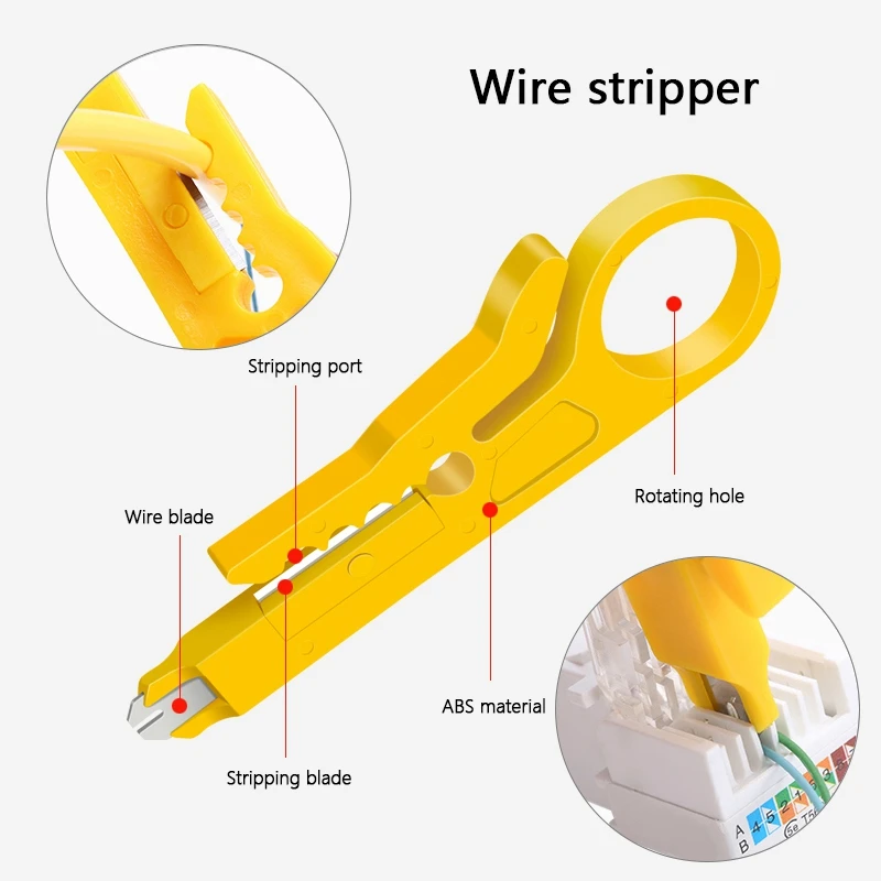 

RJ45 RJ11 RJ12 CAT5 CAT5E Portable LAN Network Repair Tool Kit Utp Cable Tester and Plier Crimp Crimper Plug Clamp PC