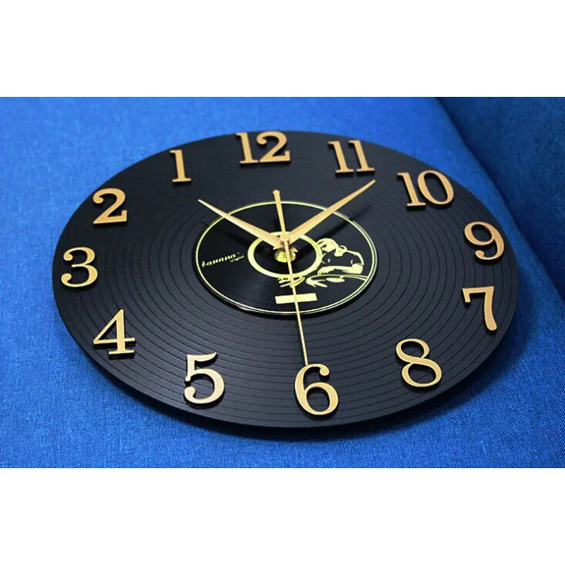 Часы настенные виниловые в стиле ретро креативные Виниловые украшения для