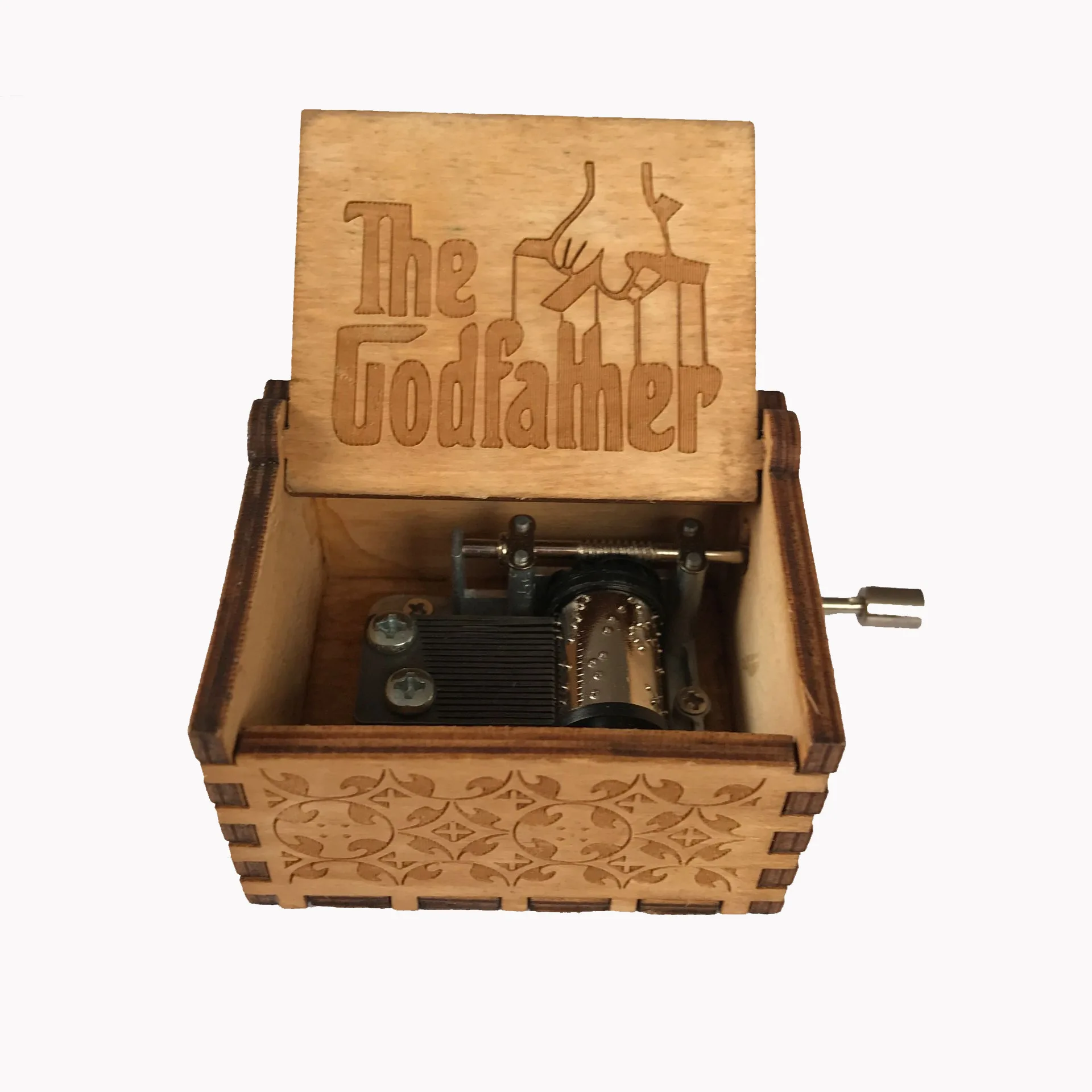 godfather Новая музыкальная шкатулка Моана Игра престолов Звездные войны ручная тема музыка подарки на день рождения рождественские подарки - Цвет: godfather