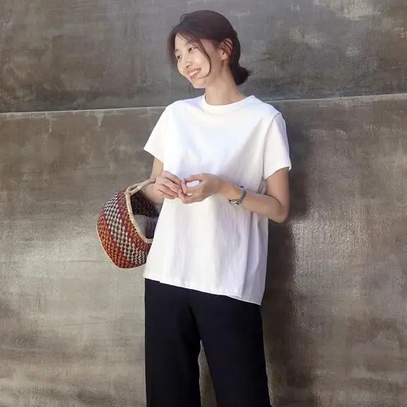 Летние 2021 новые хлопковые повседневные футболки с круглым вырезом Короткие