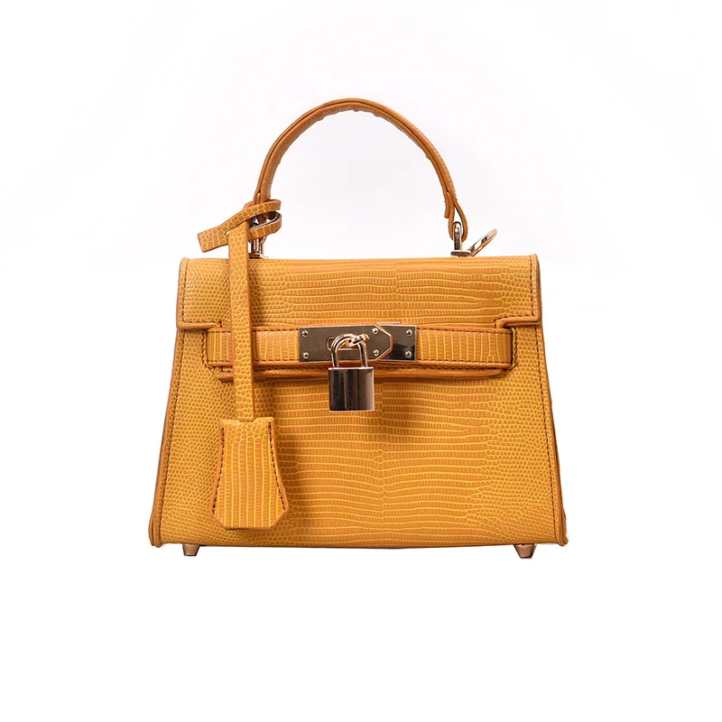 Модные сумки через плечо с узором ящерицы для женщин винтажные женские желтые