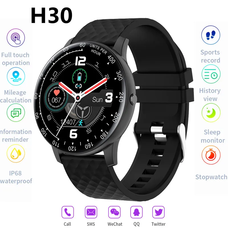 

Female Physiological Cycle smartwatch 2020 Fitness Tracker Heart Rate mi band 5 For android Smart Watch H30 Women Watches