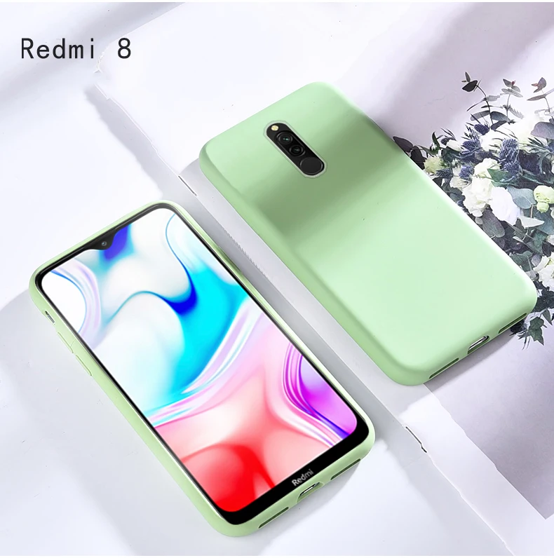 Жидкий силиконовый чехол для Redmi 8, 8A, чехол-бампер, противоударный чехол, мягкий ТПУ чехол для телефона, для Xiaomi Redmi 8, 8A, 8 a, чехол Global