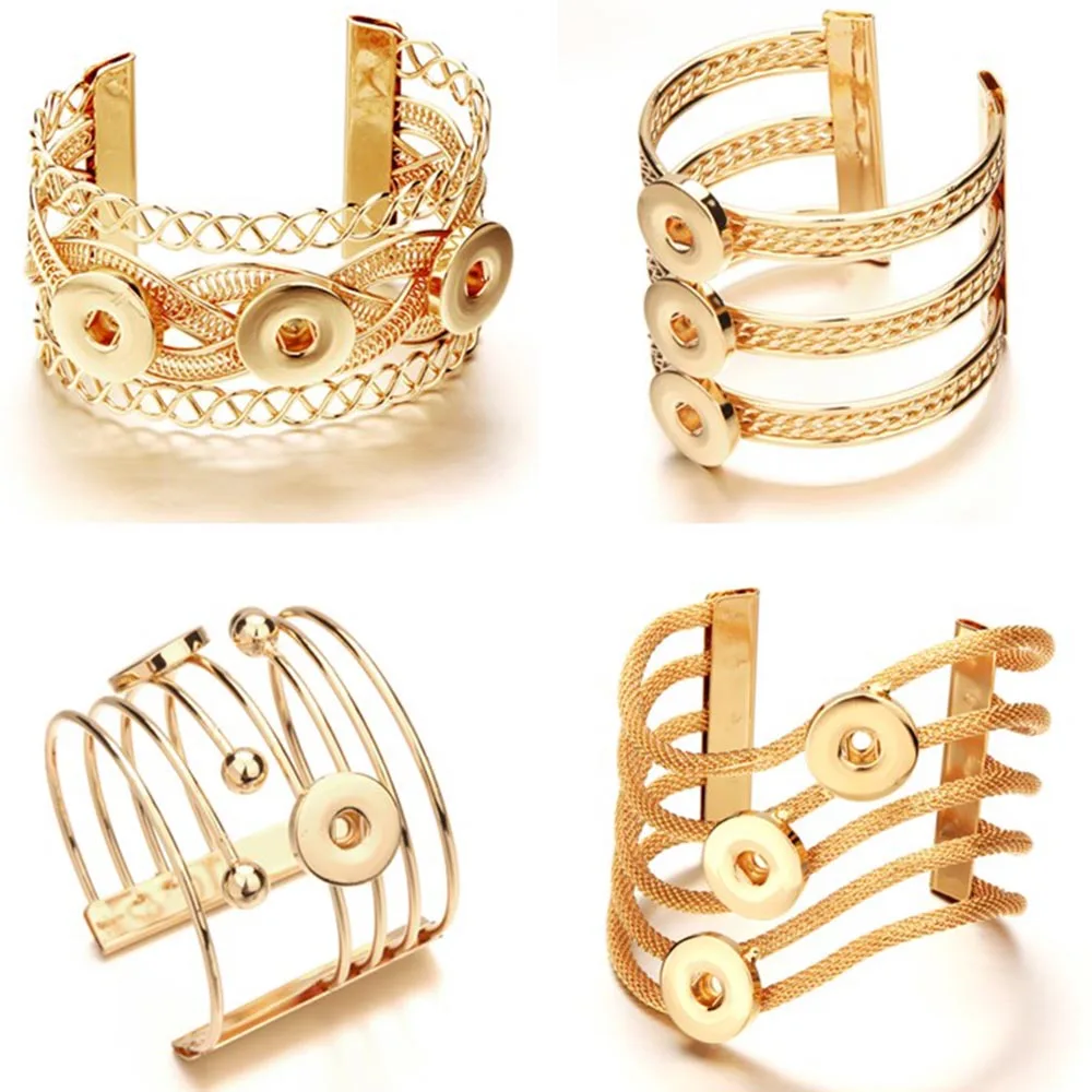 Ювелирные изделия с застежкой под золото и металл браслет 18 мм регулируемые