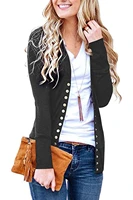 2021 new fashion solid color v neck long sleeved outer knit sweater cardigan womens autumn and winter slim jacket
