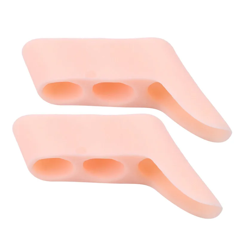 

1Pair New Arrivals Double Toe Separator Foot Care 3 Hole Toe Small Orthopedic Foot Protection Toe Pedicure Tools