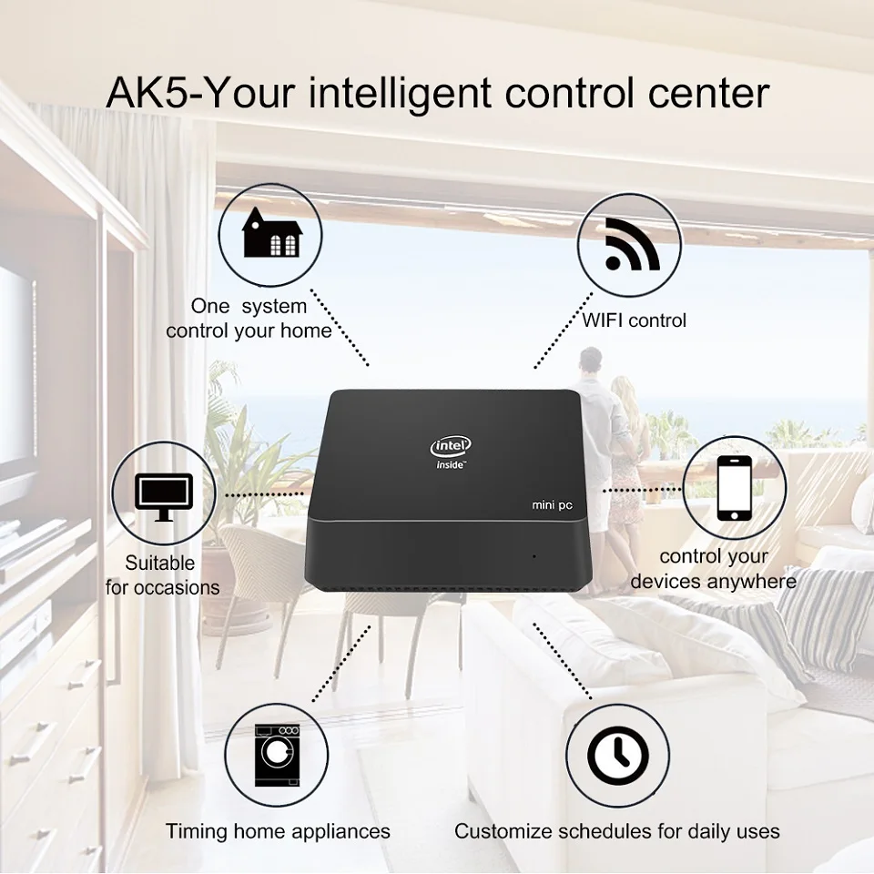 Мини-компьютер AK5 Windows 10 Intel Core Apollo Lake Celeron DC/QC N3350/N3450/J3455 4 Гб + 64 ГБ | Компьютеры и офис