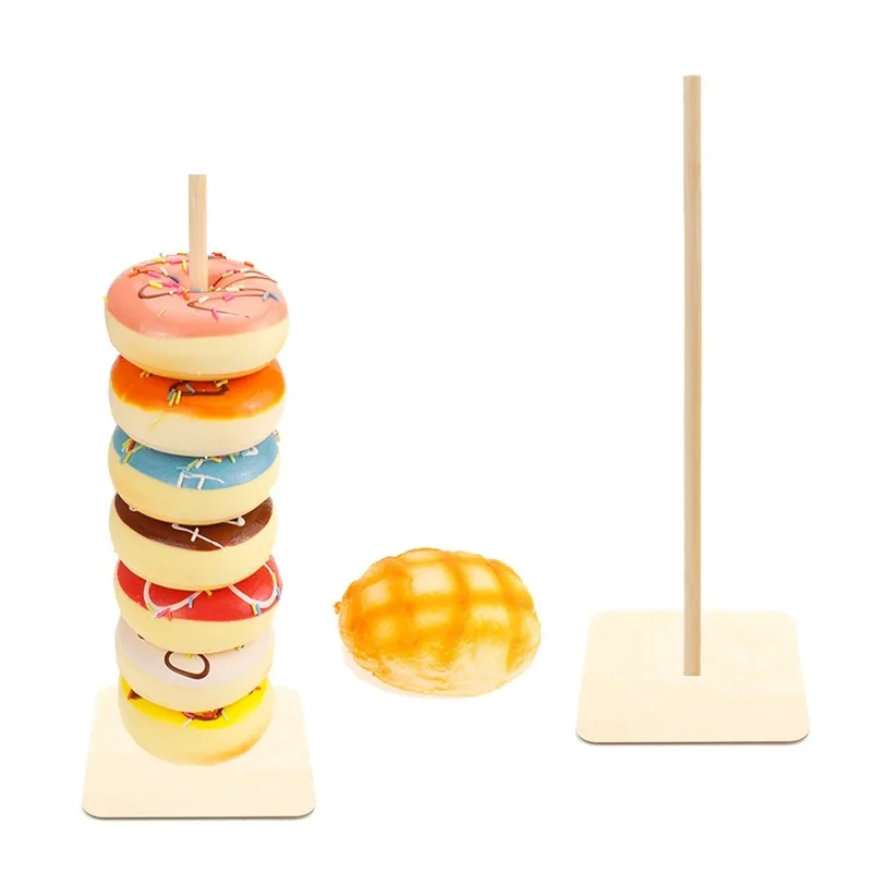 

Wooden donut stand birthday party decoration kids baby shower festival crafts wedding supplies decor dessert display home decor