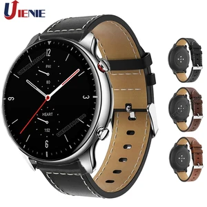 Ремешок для часов gtr2, кожаный, для Xiaomi Huami Amazfit gtr 47 ммGTR 2Stratos Pace 2 3