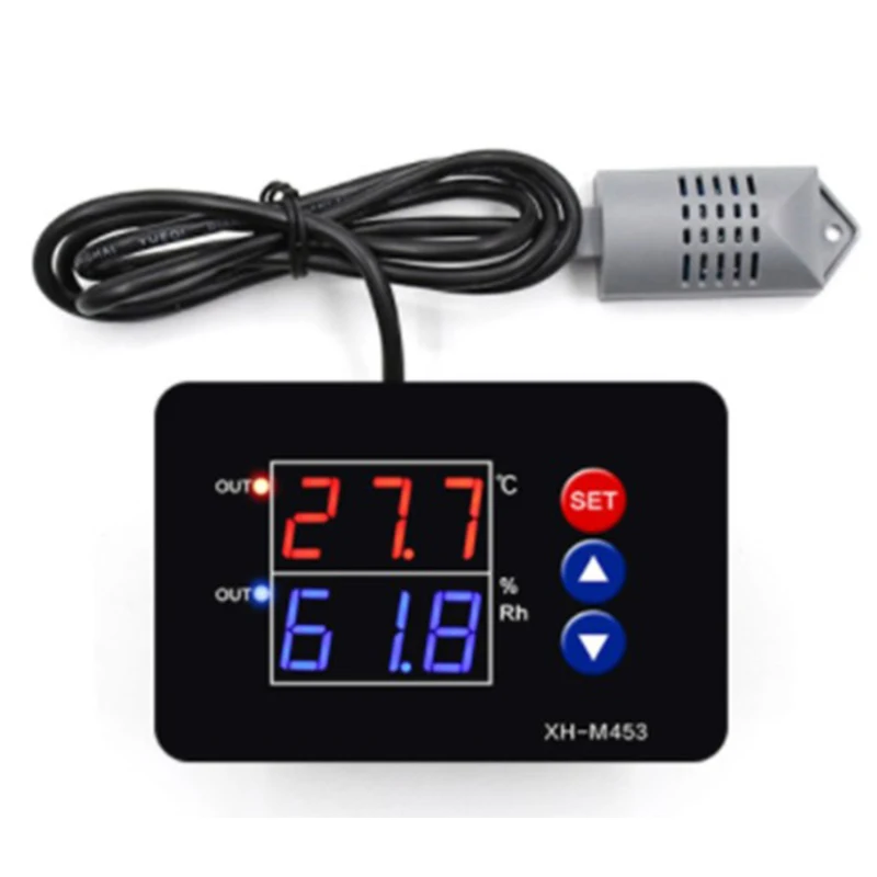 

Xh-M453 Ac 220V Dual Digital Display Temperature Humidity Controller Humidity Smart Thermostat Incubator Control CNIM Hot