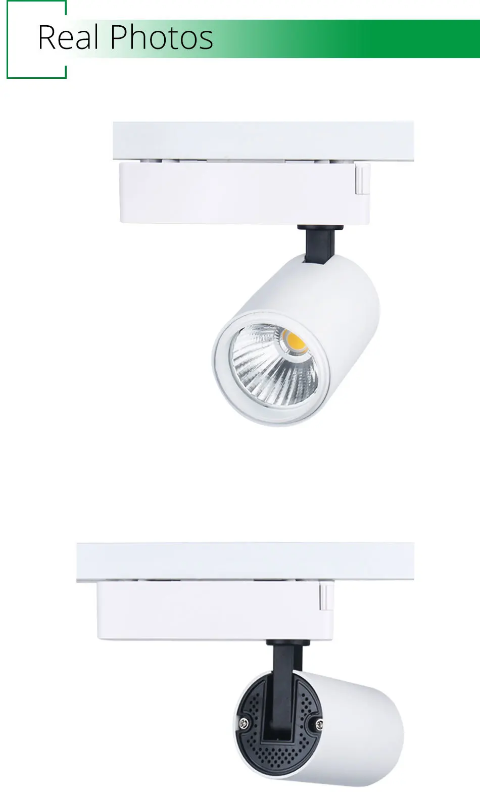 12W LED Track Light CREE Square Rail Spot Light Clothing Shoes Shop Home Kitchen Track Lighting System Spotlights Ceiling Lamps