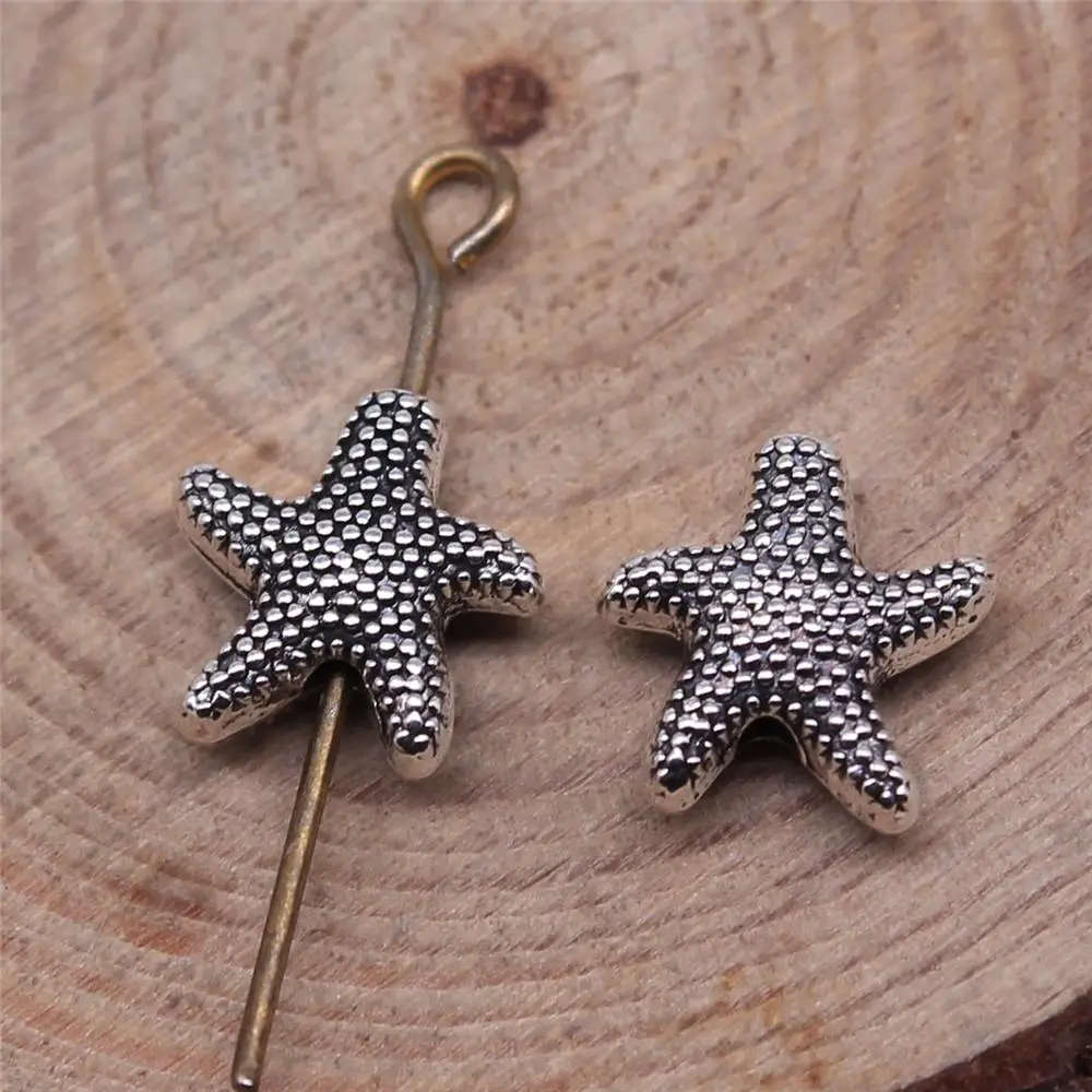 

Jewelery Pendants Making Charms For Jewelry 40pcs Starfish Beads 10x10mm Antique Silver Plated